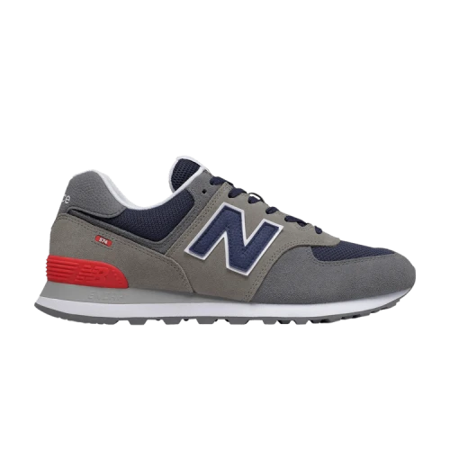 New Balance 574 Grey Navy Red