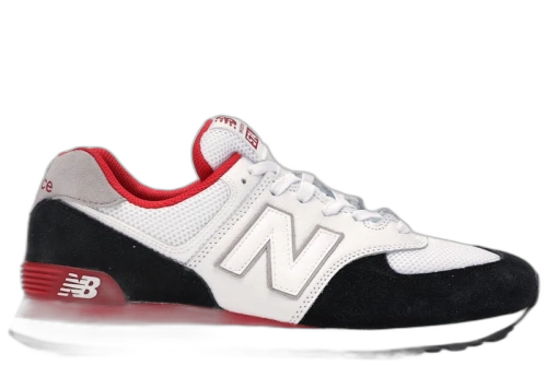 New Balance 574 White Red Black