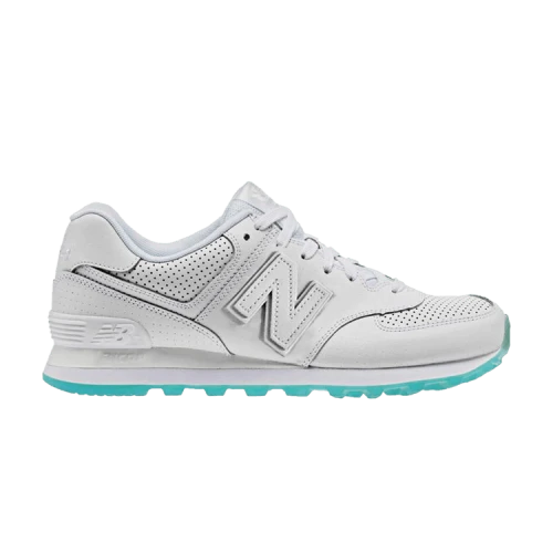 New Balance 574 Perforated White Green