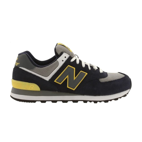 New Balance 574 Navy Yellow Grey
