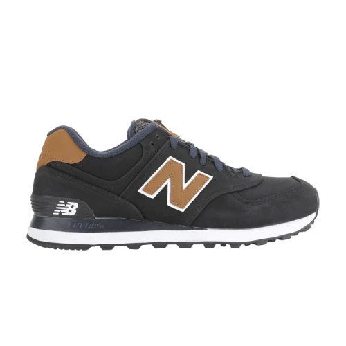 New Balance 574 Lux Black Tan Navy