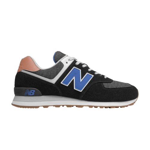 New Balance 574 Black Faded Mahogany Blue