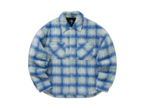 Represent Textured Wool Overshirt Electric Blue