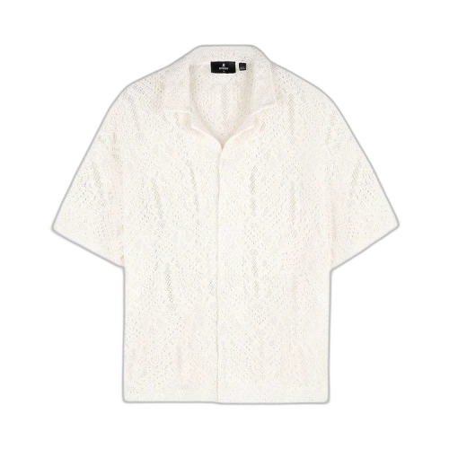 Represent Clo All Over Crochet Shirt 'Off White'