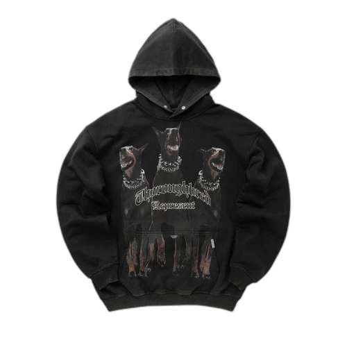 Represent Clo Thoroughbred Hoodie 'Vintage Black'