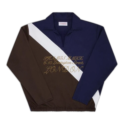 Thames Sache Drill Top 'Blue/Brown'