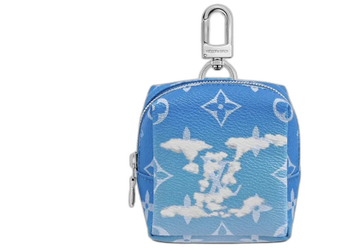 Louis Vuitton Squared Pouch Bag Charm Clouds Monogram Blue