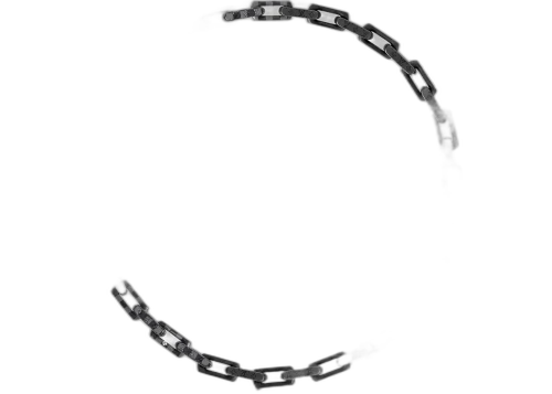Louis Vuitton Damier Chain Necklace Graphite Silver/Black