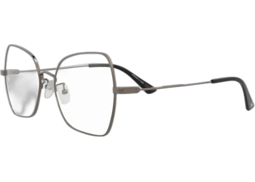 McQ Alexander McQueen Square Rectangle Optical Frames Ruthenium Ruthenium Transparent (MQ0228OA-30007846-001)