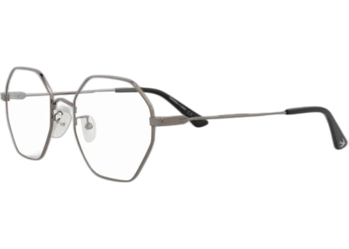 McQ Alexander McQueen Square Rectangle Optical Frames Ruthenium Ruthenium Transparent (MQ0230OA-30007843-001)