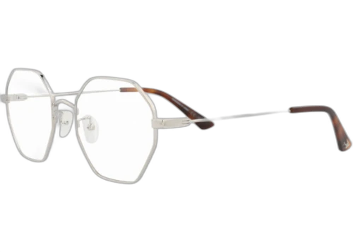 McQ Alexander McQueen Square Rectangle Optical Frames Silver Silver Transparent (MQ0230OA-30007843-003)