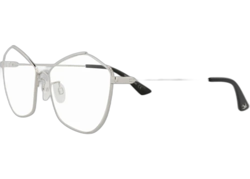 McQ Alexander McQueen Cat Eye Optical Frames Silver Silver Transparent (MQ0262O-30008443-001)