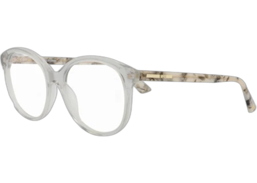 McQ Alexander McQueen Round Oval Optical Frames Grey Havana Transparent (MQ0275O-30009156-004)