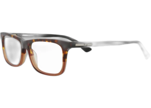 McQ Alexander McQueen Square Rectangle Optical Frames Havana Black Transparent (MQ0298OP-30009213-003)