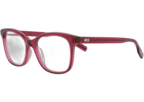 McQ Alexander McQueen Square Rectangle Optical Frames Burgundy Burgundy Transparent (MQ0304O-30010800-004)