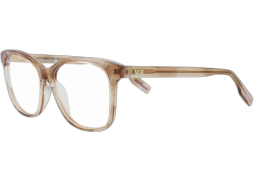 McQ Alexander McQueen Square Rectangle Optical Frames Havana Havana Transparent (MQ0304O-30010800-009)