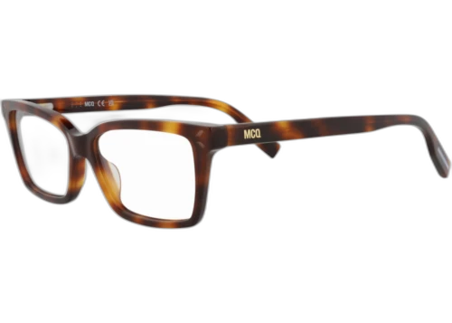 McQ Alexander McQueen Square Rectangle Optical Frames Havana Havana Transparent (MQ0307O-30010806-002)