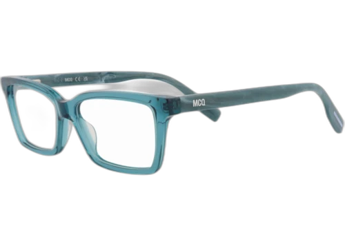 McQ Alexander McQueen Square Rectangle Optical Frames Blue Blue Transparent (MQ0307O-30010806-004)