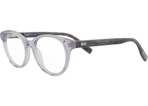 McQ Alexander McQueen Round Oval Optical Frames Grey Black Transparent (MQ0308O-30010809-003)