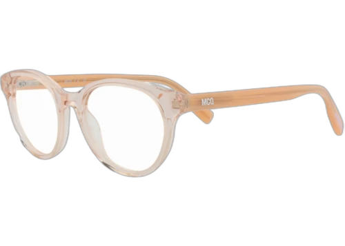 McQ Alexander McQueen Round Oval Optical Frames Nude Pink Transparent (MQ0308O-30010809-004)