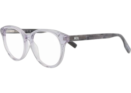 McQ Alexander McQueen Round Oval Optical Frames Grey Black Transparent (MQ0308O-30010809-007)