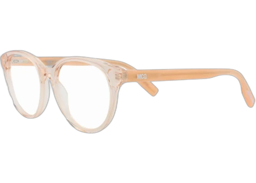 McQ Alexander McQueen Round Oval Optical Frames Nude Pink Transparent (MQ0308O-30010809-008)