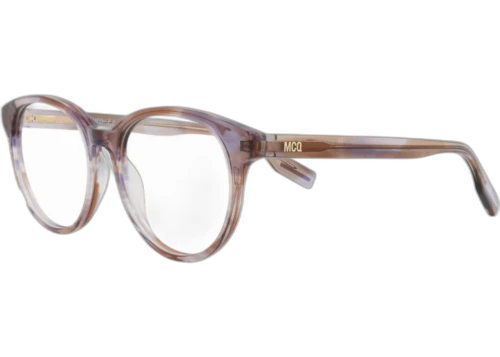 McQ Alexander McQueen Round Oval Optical Frames Havana Havana Transparent (MQ0308O-30010809-009)