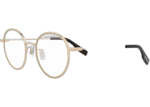 McQ Alexander McQueen Round Oval Optical Frames Gold Gold Transparent (MQ0316O-30010813-003)