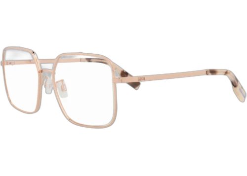 McQ Alexander McQueen Square Rectangle Optical Frames Gold Gold Transparent (MQ0318O-30010819-003)