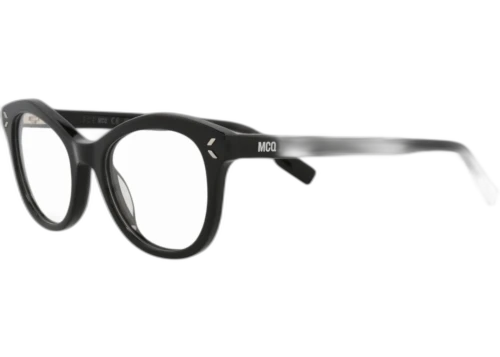 McQ Alexander McQueen Cat Eye Optical Frames Black Black Transparent (MQ0330O-30011554-001)