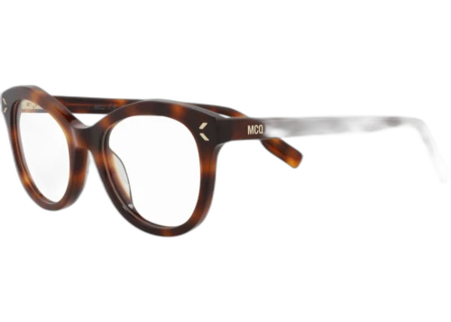 McQ Alexander McQueen Cat Eye Optical Frames Havana Havana Transparent (MQ0330O-30011554-002)