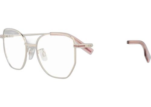 McQ Alexander McQueen Cat Eye Optical Frames Gold Gold Transparent (MQ0335O-30011563-002)