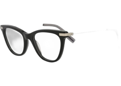 McQ Alexander McQueen Cat Eye Optical Frames Black Silver Transparent (MQ0339O-30011569-001)