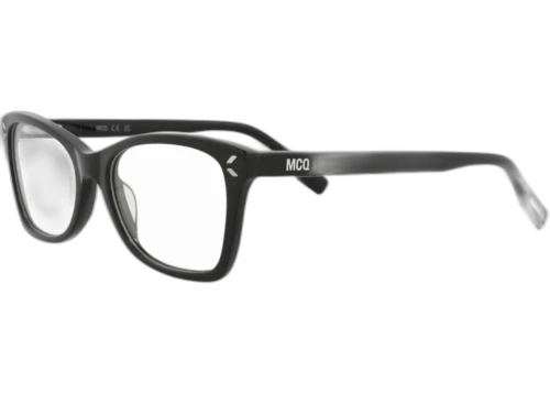 McQ Alexander McQueen Square Rectangle Optical Frames Black Black Transparent (MQ0347O-30012674-001)