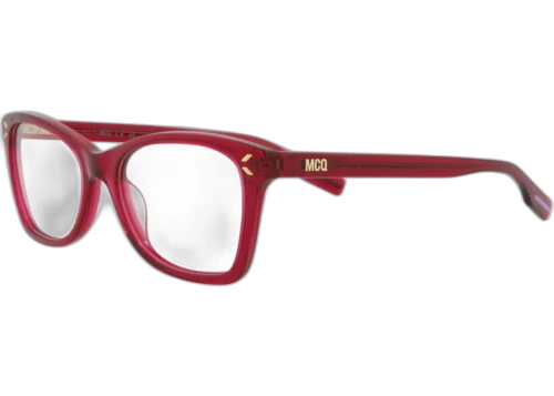 McQ Alexander McQueen Square Rectangle Optical Frames Burgundy Burgundy Transparent (MQ0347O-30012674-009)