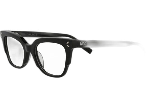 McQ Alexander McQueen Cat Eye Optical Frames Black Black Transparent (MQ0366O-30013600-001)