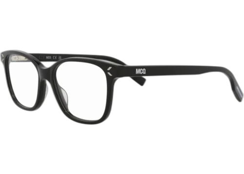 McQ Alexander McQueen Square Rectangle Optical Frames Black Black Transparent (MQ0378O-30013661-001)