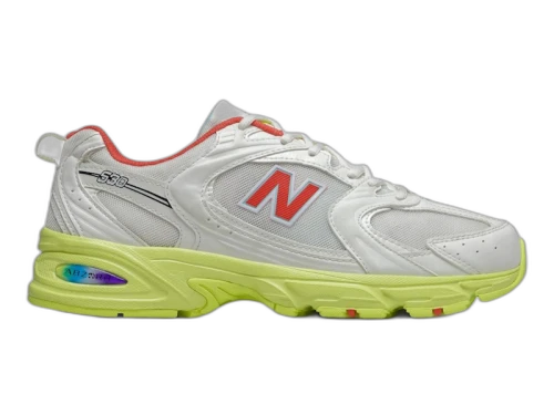 New Balance 530 White Volt Orange