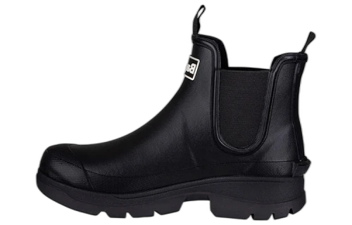 BARBOUR Nimbus Rubber Short Chelsea Boots Men's Black