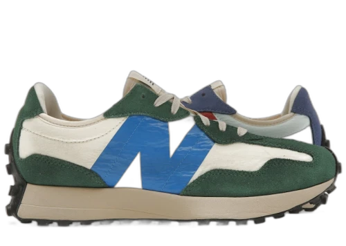 New Balance 327 Forest Green Serene Blue Vintage Worn