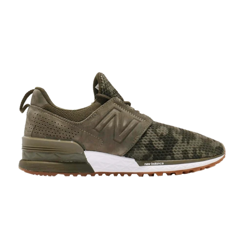 New Balance 574 Green Camo White