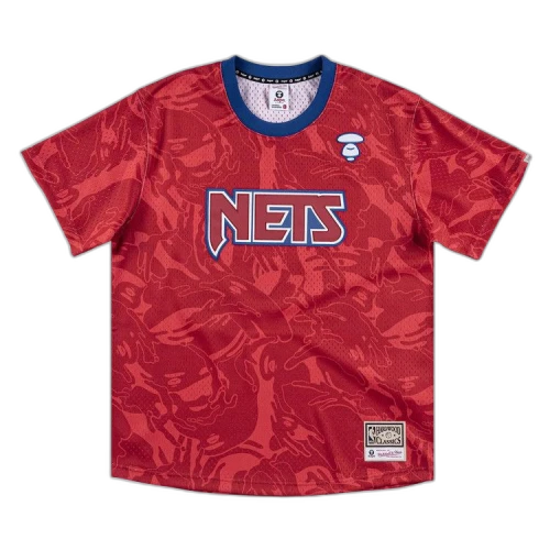 BAPE x Mitchell & Ness New Jersey Nets BP Jersey 'Red'