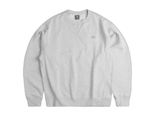 New Balance Athletics French Terry Crew Sweatshirt Light Grey
