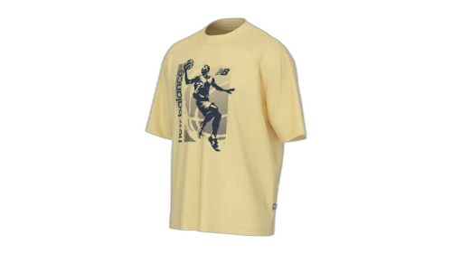 New Balance Hoops Graphic Vintage T-shirt Yellow/Dark Blue