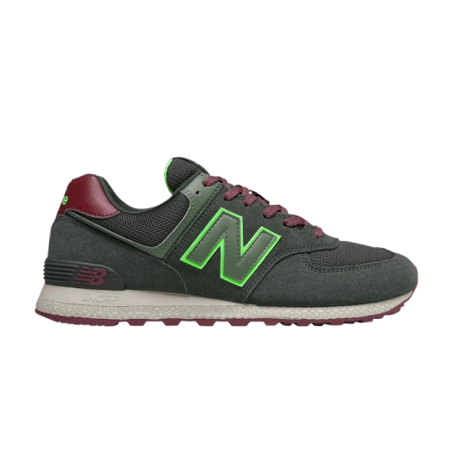 New Balance 574 'Dark Olive Energy Lime'