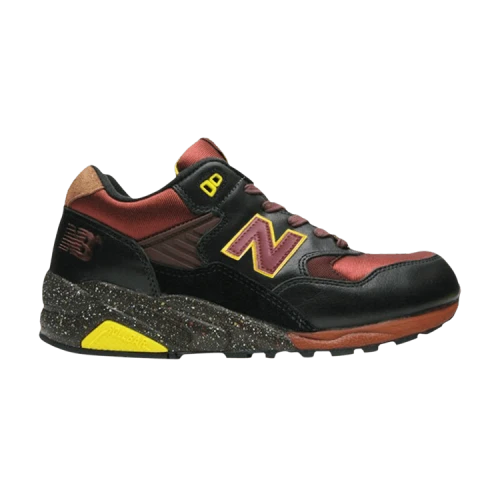 New Balance 580 Hectic Stussy Undefeated Black Deep Coffee Yellow