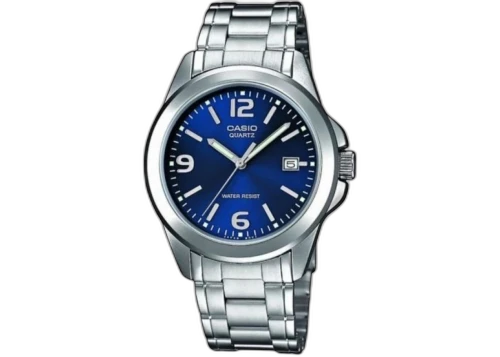 Casio Men’s Blue Dial Stainless Steel Bracelet Watch MTP-1215A-2A