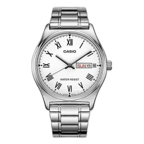 Casio Dress Classic Minimalistic Analog Watch 'Silver Steel White'