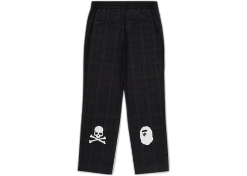 BAPE x Mastermind Check Pants Green