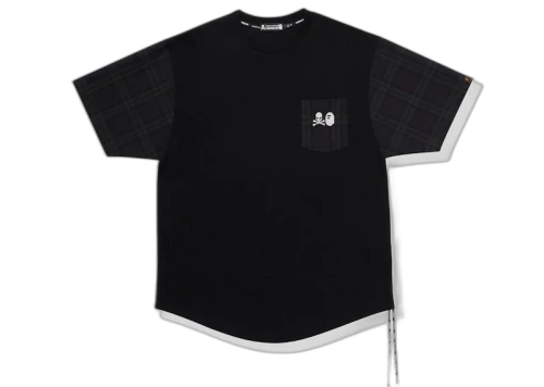 BAPE x Mastermind Check Patch Tee Black